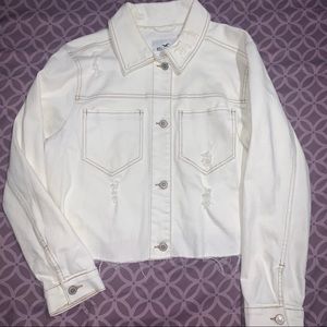 Hollister White Denim Jacket